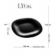 Prato 19,8cm Para Sobremesa De Vidro Opalino Carine Black Luminarc